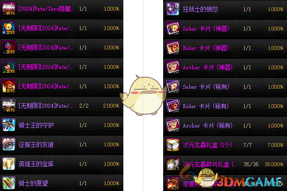 DNFFate/Zero联动卡池介绍(图2) DNFFate/Zero联动卡池介绍(图2)