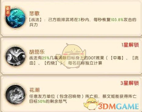 三国问鼎山河蔡文姬技能介绍(图1) 三国问鼎山河蔡文姬技能介绍(图1)